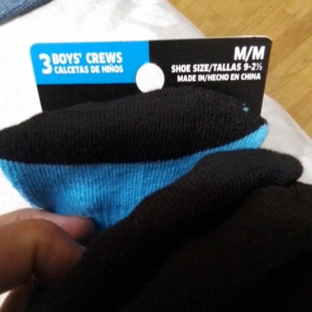 Blue Performance Athletic Socks Moisture-Wicking